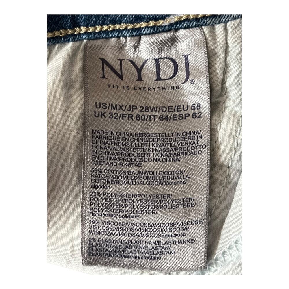 NYDJ Jeans Marilyn Straight ankle denim blue plus size 28W NEW - Picture 6 of 10